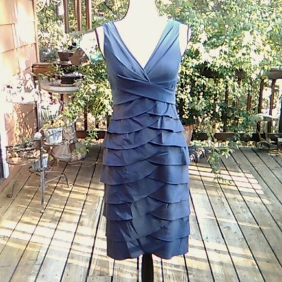 Adrianna Papell Layered Evening Dress - Picture 1 of 12